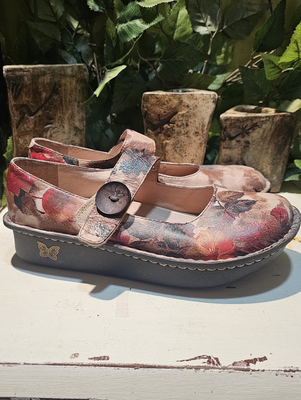 Alegria Multicolor Patterned Mary Jane Shoes SIZE 38 - Picture 2 of 8
